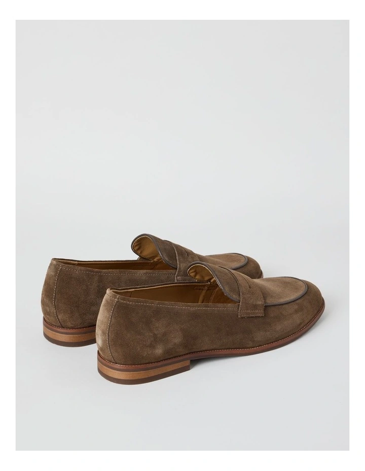 Taylor Loafer in Taupe Suede image 3
