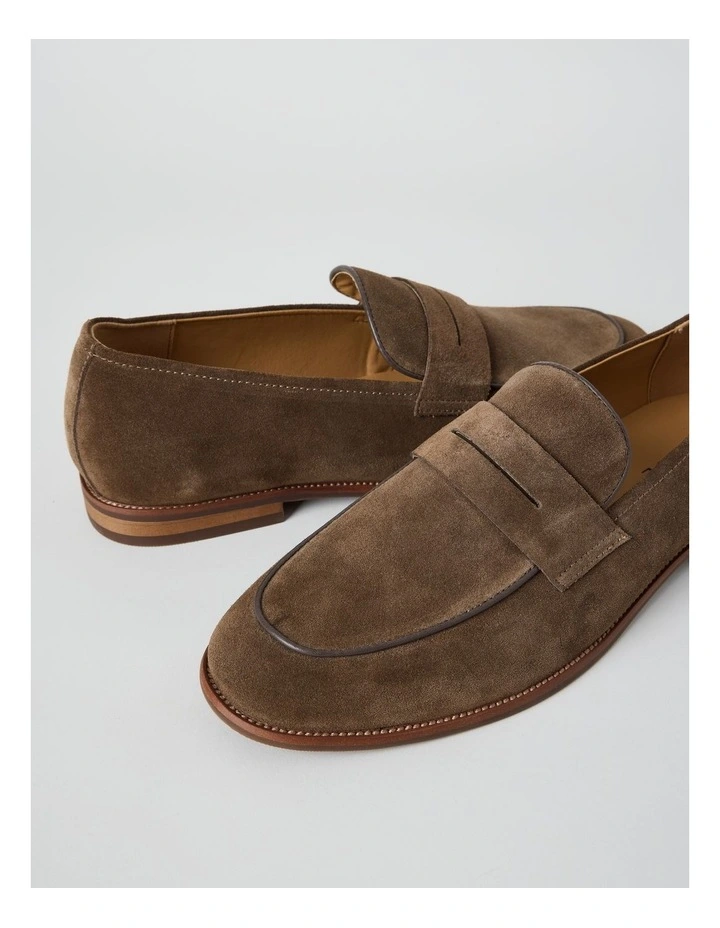 Taylor Loafer in Taupe Suede image 4