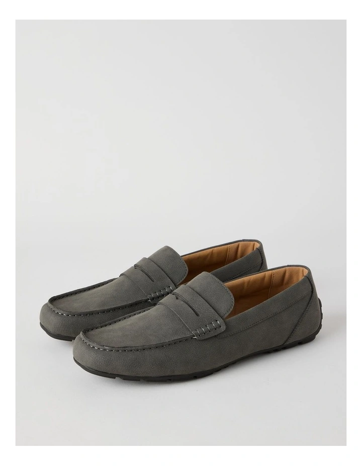 Wade Driving Shoe Tumbled in Grey Nubuck image 3