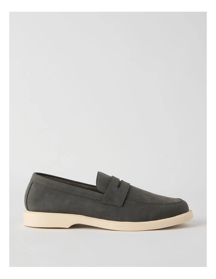 Roy Loafer Tumbled in Dark Grey Nubuck image 1