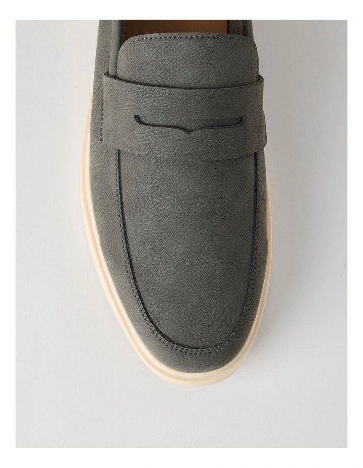 Roy Loafer Tumbled in Dark Grey Nubuck image 6