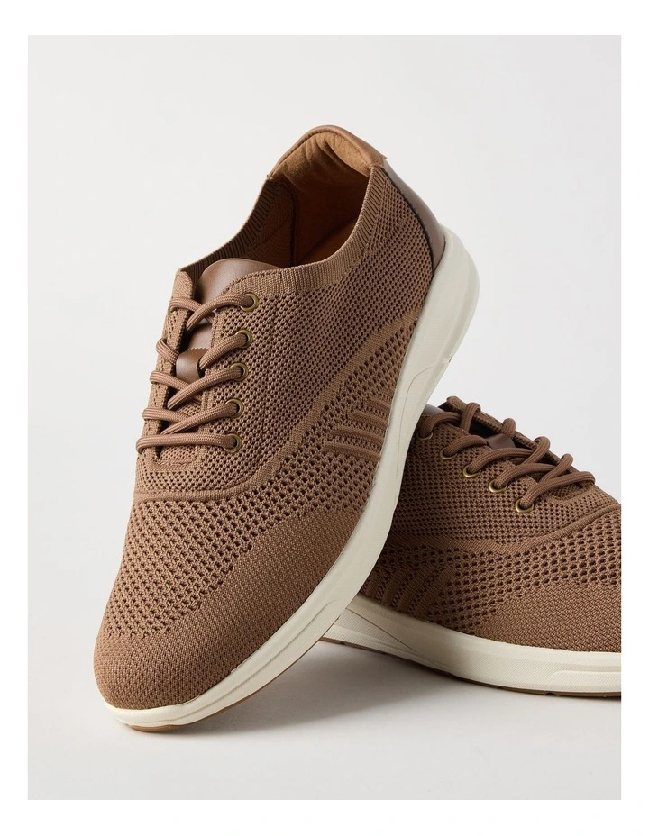 Bradley Knit Sneaker in Light Brown image 4