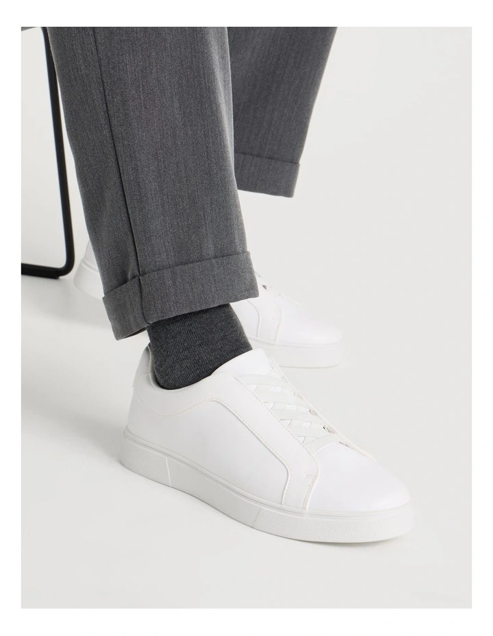 Knox Elastic Sneaker in White image 4