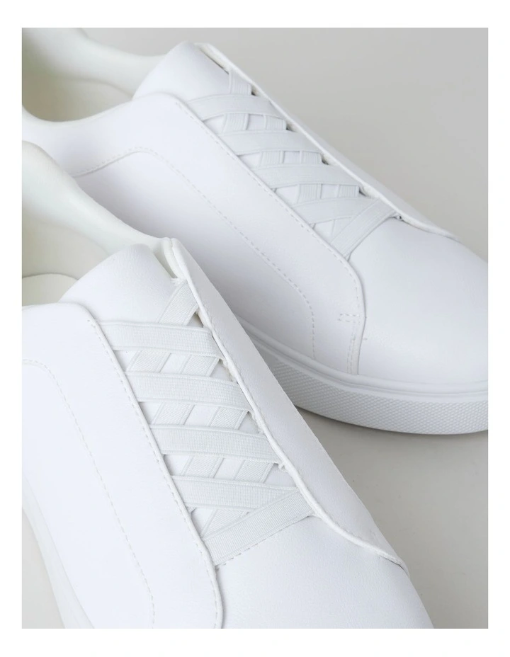 Knox Elastic Sneaker in White image 5
