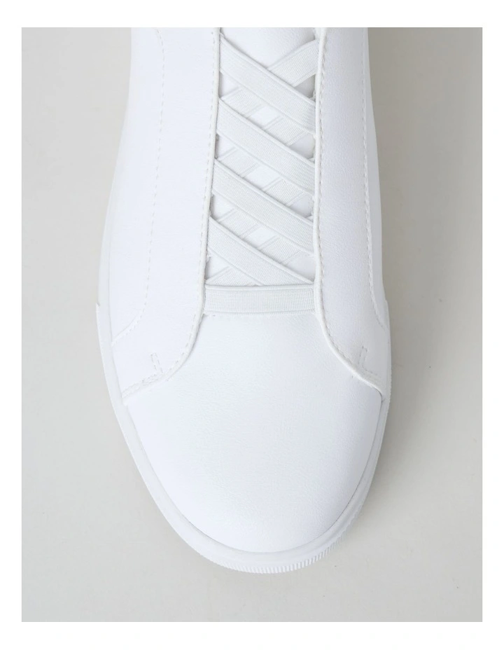 Knox Elastic Sneaker in White image 7
