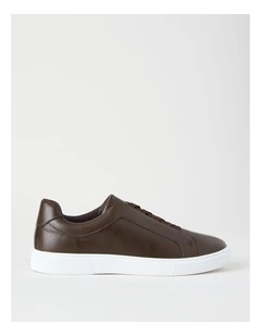 Knox Elastic Sneaker in Dark Brown