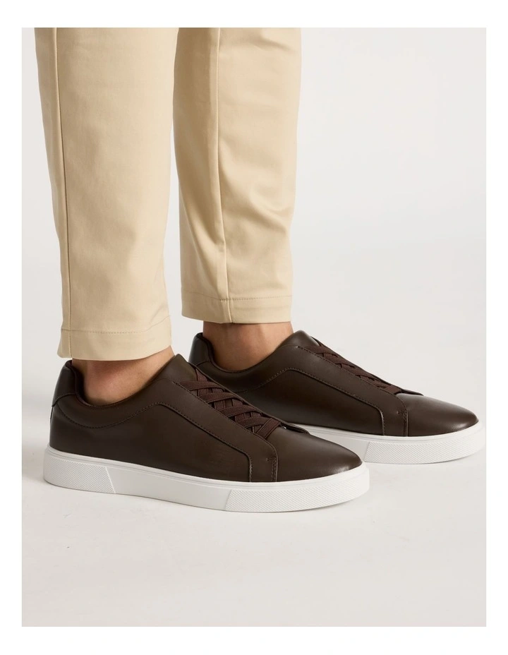 Knox Elastic Sneaker in Dark Brown image 2