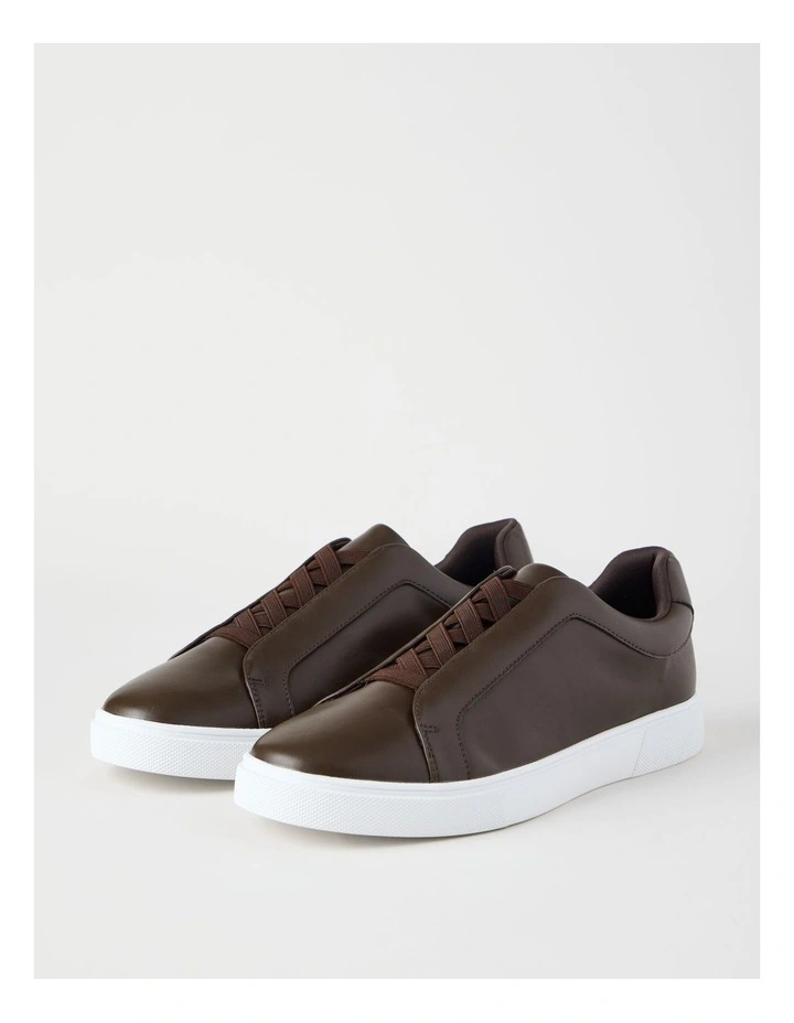 Knox Elastic Sneaker in Dark Brown image 3