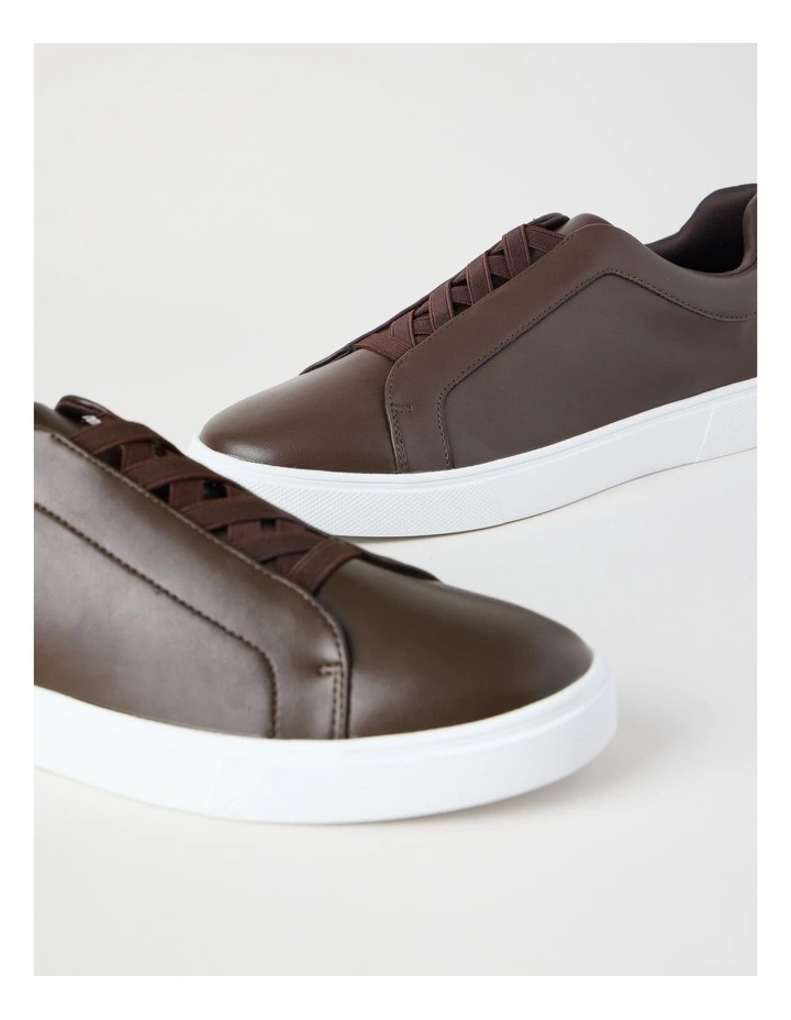 Knox Elastic Sneaker in Dark Brown image 5