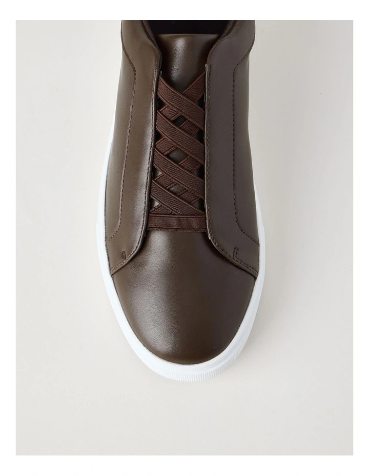 Knox Elastic Sneaker in Dark Brown image 7