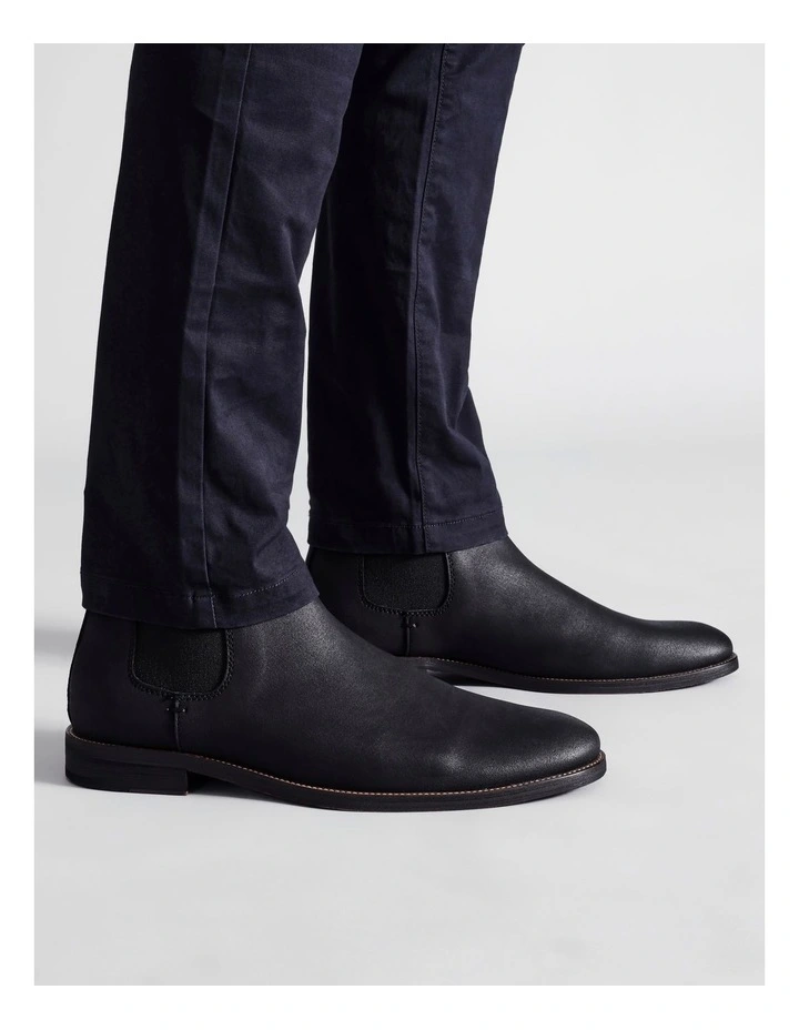 Salerno Chelsea Boot in Black Suede image 2