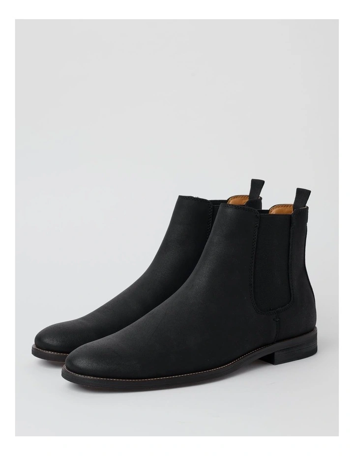 Salerno Chelsea Boot in Black Suede image 3