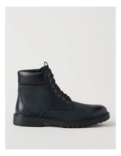 Travis Lace Up Boot in Black
