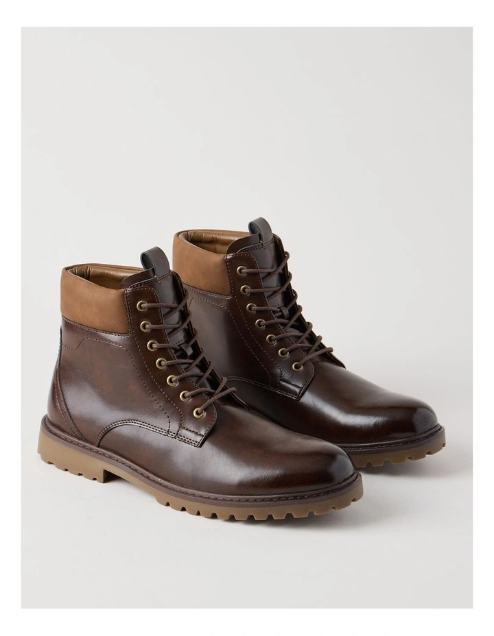 Travis Lace Up Boot in Brown image 3