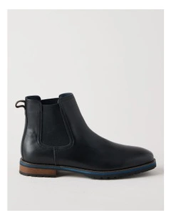 Harvey Leather Chelsea Boot in Black