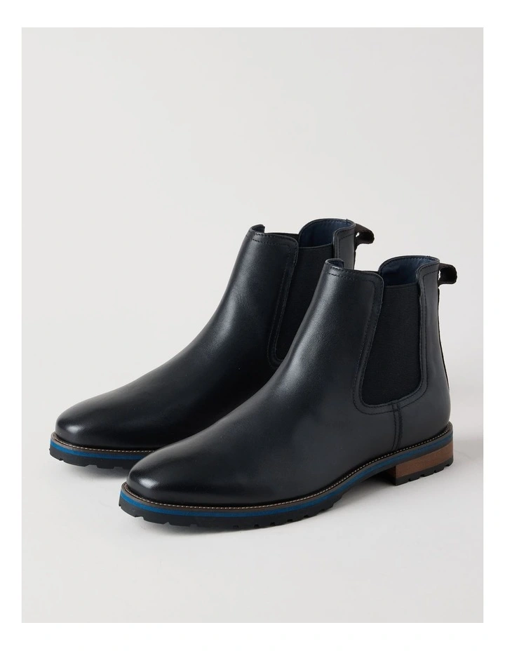 Harvey Leather Chelsea Boot in Black image 3