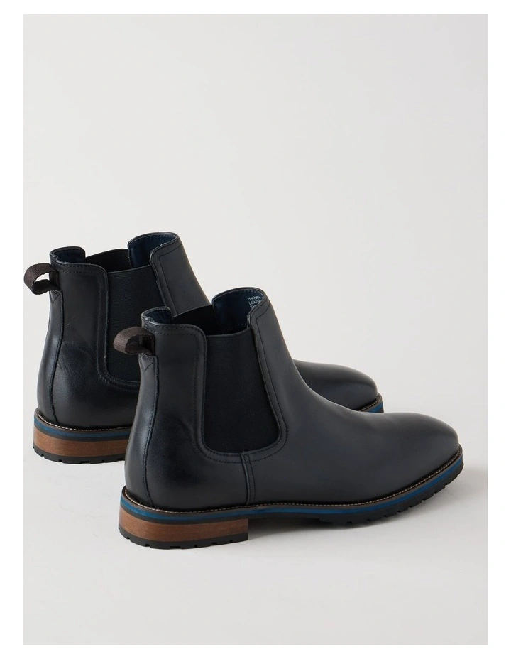 Harvey Leather Chelsea Boot in Black image 4