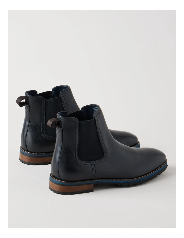 Harvey Leather Chelsea Boot in Black image 5