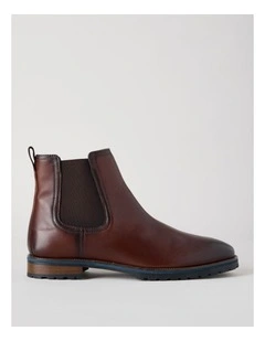 Harvey Leather Chelsea Boot in Cognac