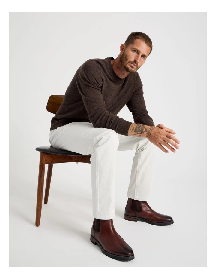 Harvey Leather Chelsea Boot in Cognac image 2