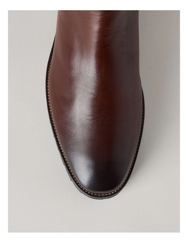 Harvey Leather Chelsea Boot in Cognac image 6