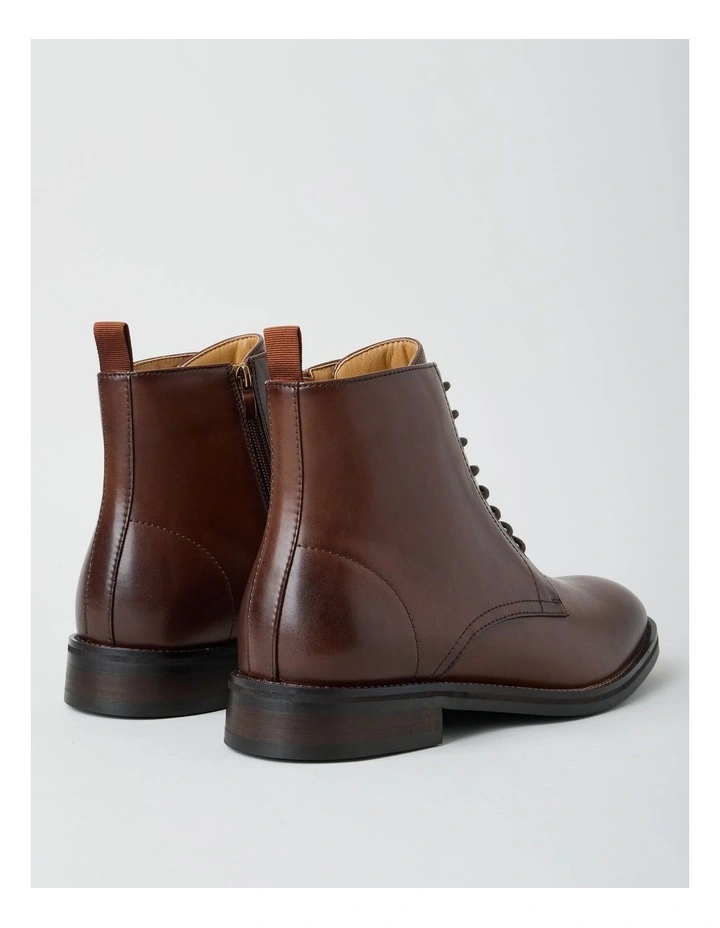 Darcy Leather Lace Up Boot in Tan image 4