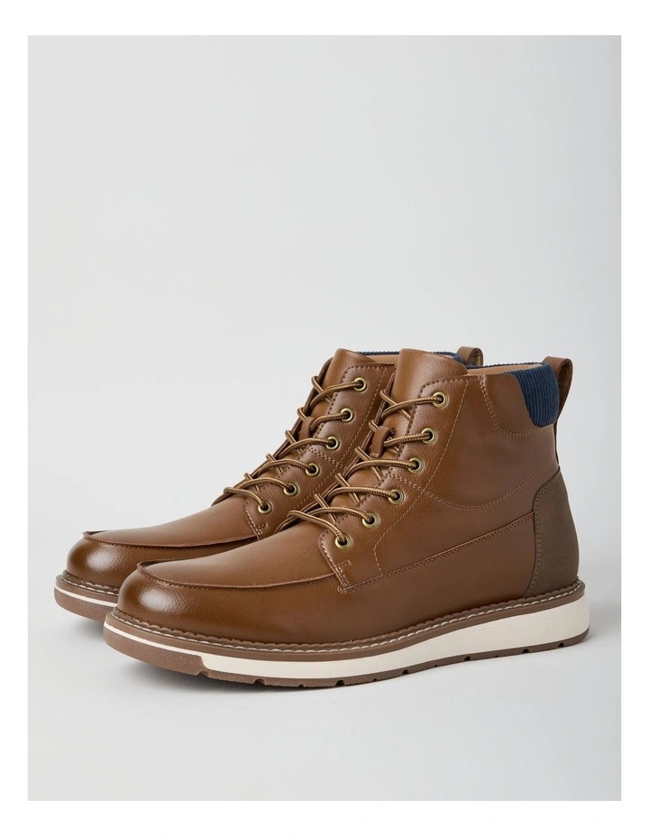 Nolan Lace Up Boot in Tan image 3