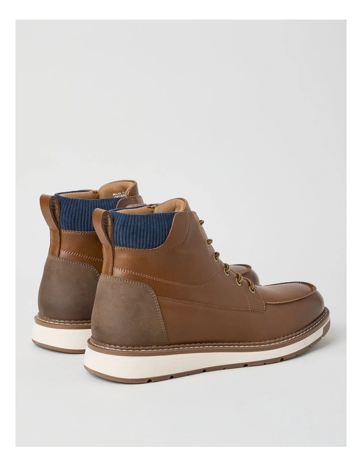 Nolan Lace Up Boot in Tan image 4