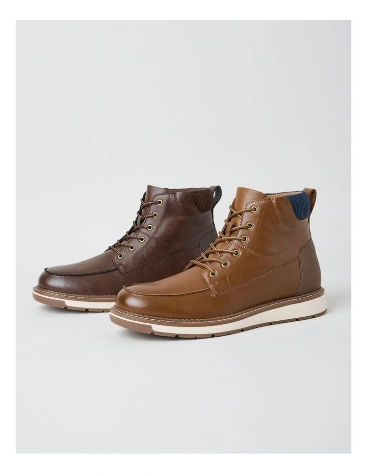 Nolan Lace Up Boot in Tan image 7