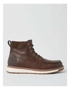 Nolan Lace Up Boot in Dark Brown