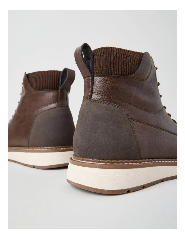 Nolan Lace Up Boot in Dark Brown image 3