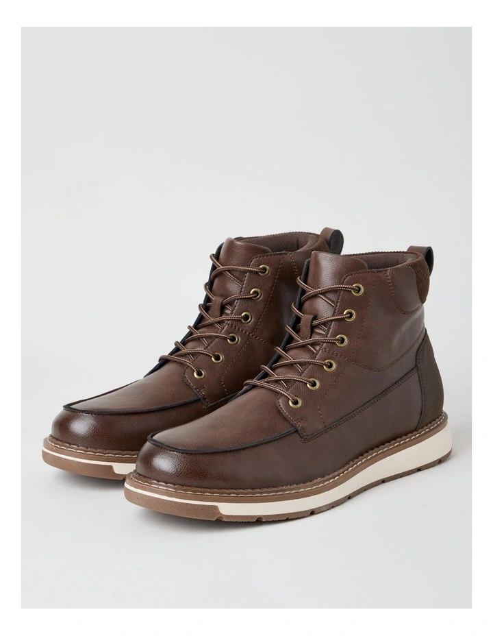 Nolan Lace Up Boot in Dark Brown image 5