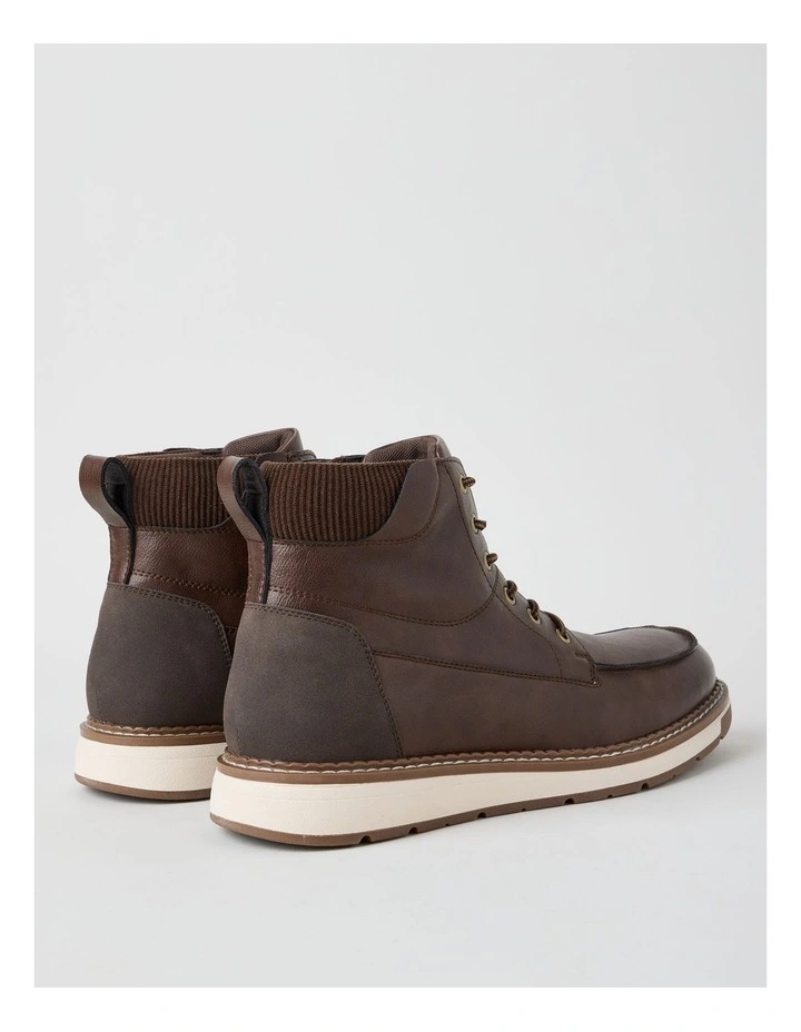 Nolan Lace Up Boot in Dark Brown image 6