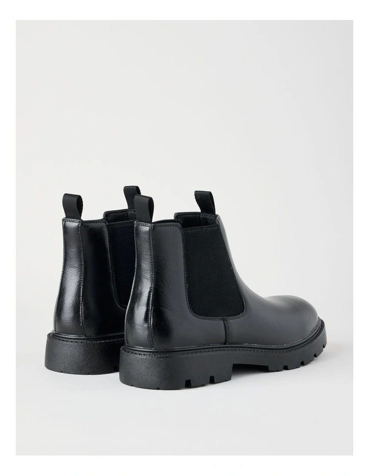 Theo Chunky Chelsea Boot in Black image 3