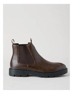 Theo Chunky Chelsea Boot in Brown