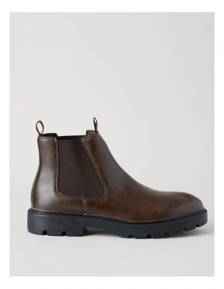 Theo Chunky Chelsea Boot in Brown image 1
