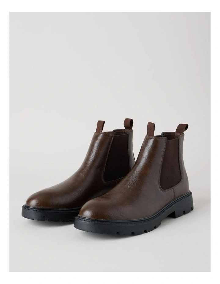 Theo Chunky Chelsea Boot in Brown image 3