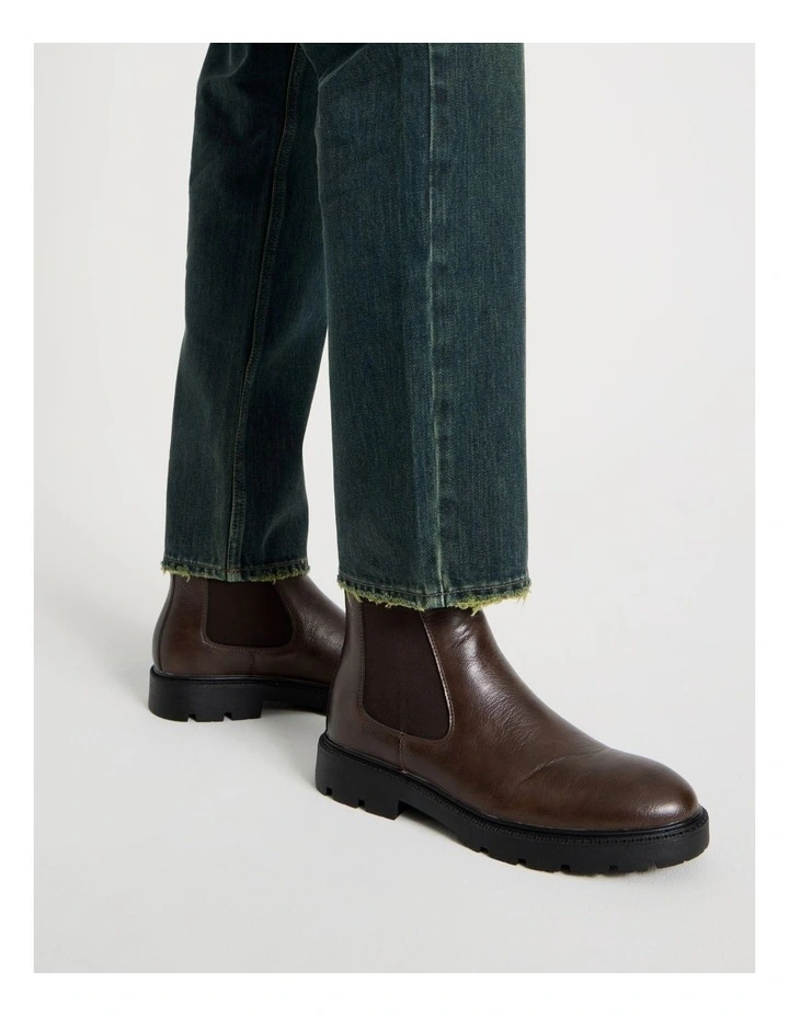 Theo Chunky Chelsea Boot in Brown image 4