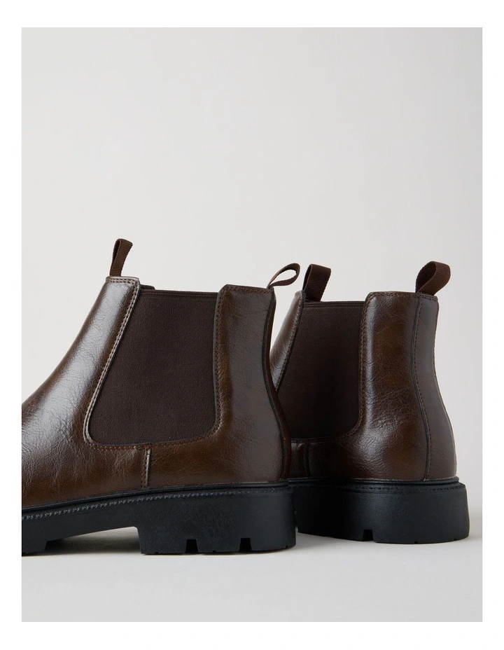Theo Chunky Chelsea Boot in Brown image 5