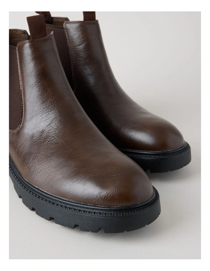 Theo Chunky Chelsea Boot in Brown image 7