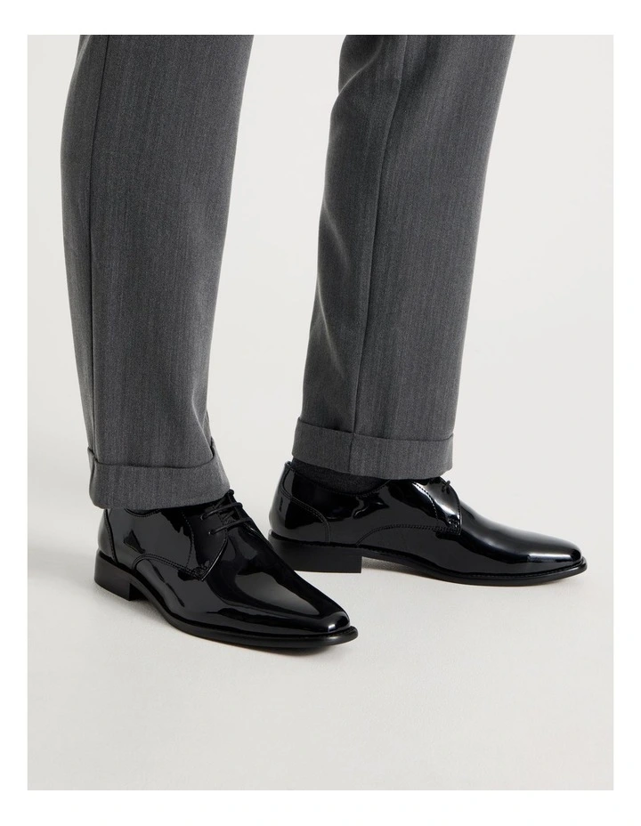 Lorenzo Patent Lace Up in Black image 2