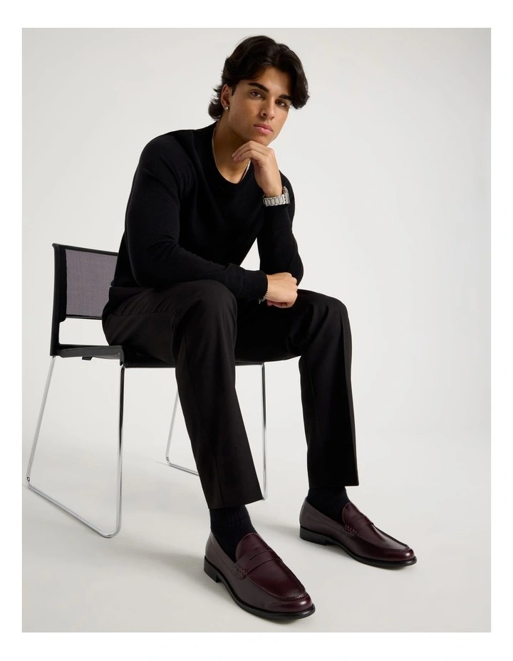 Logan Crinkle Toe Loafer in Dark Cherry image 2