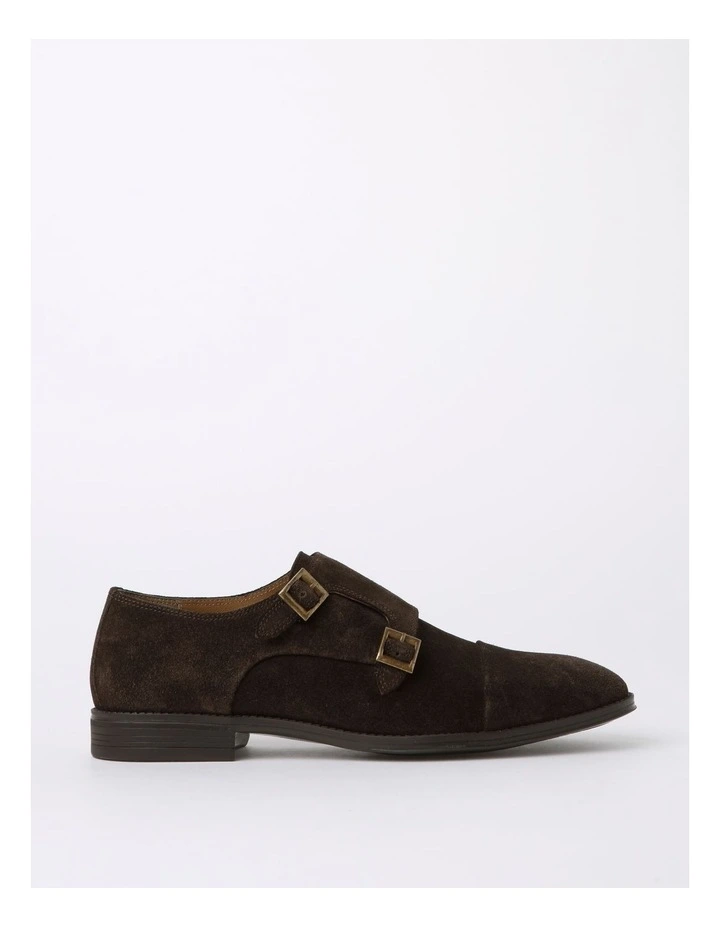 Asher Double Monk in Brown Suede image 1