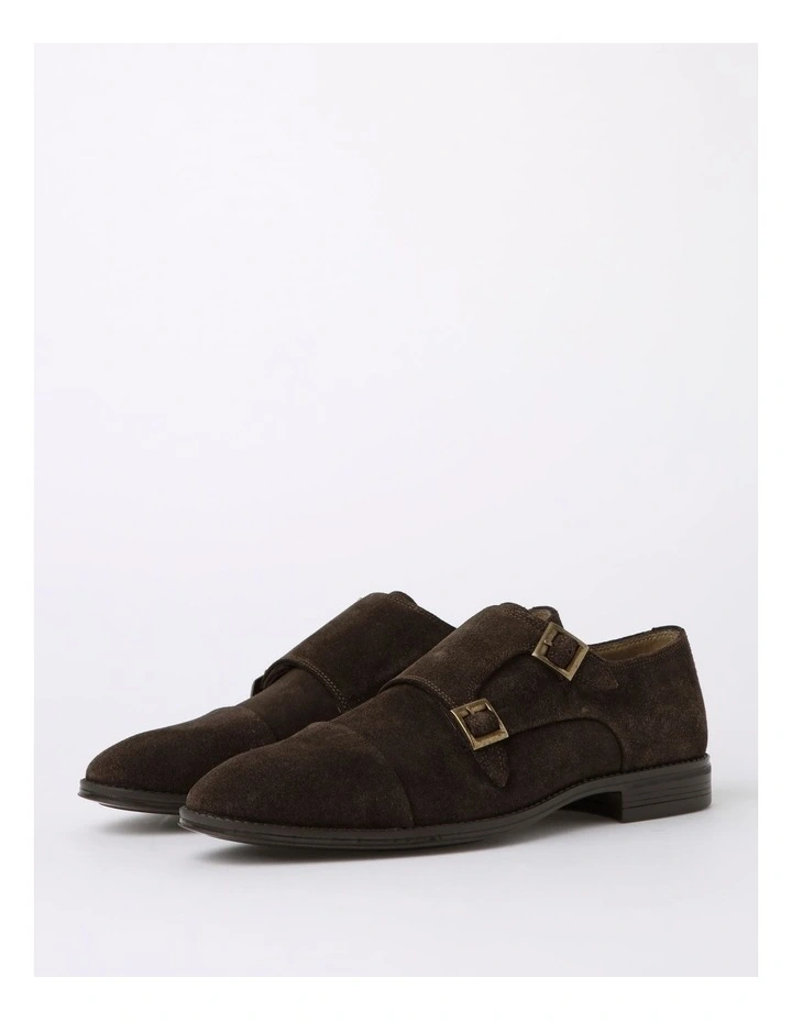 Asher Double Monk in Brown Suede image 3