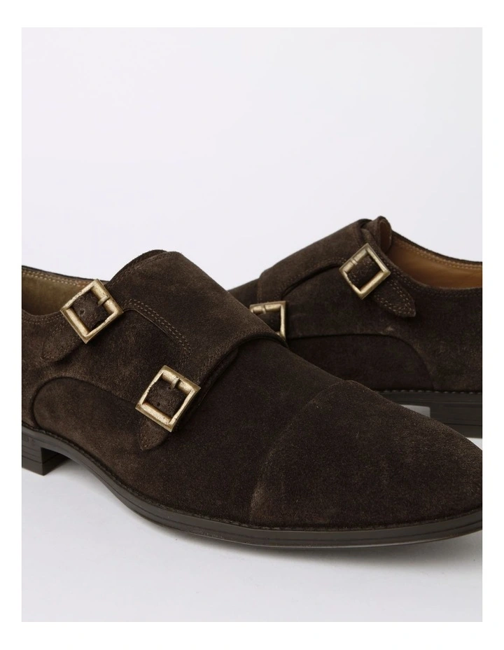 Asher Double Monk in Brown Suede image 4