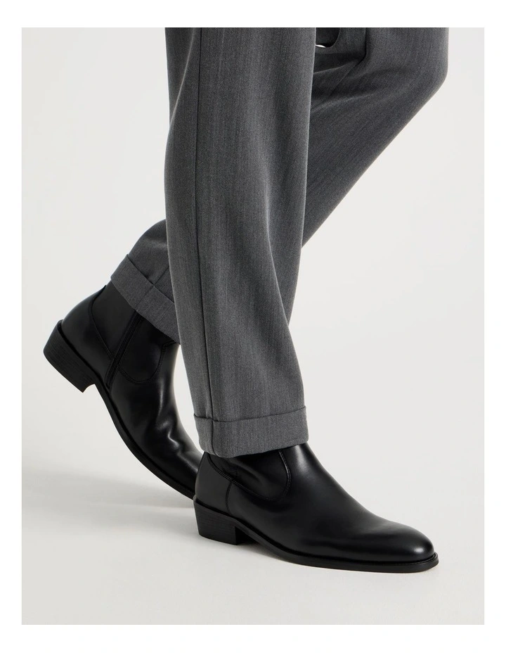 Jasper Cuban Heel Boot in Black image 2