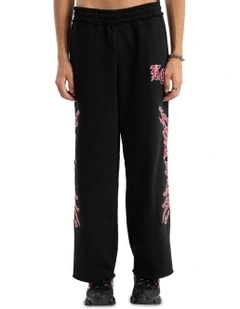 Razor Baggy Sweatpants in Black
