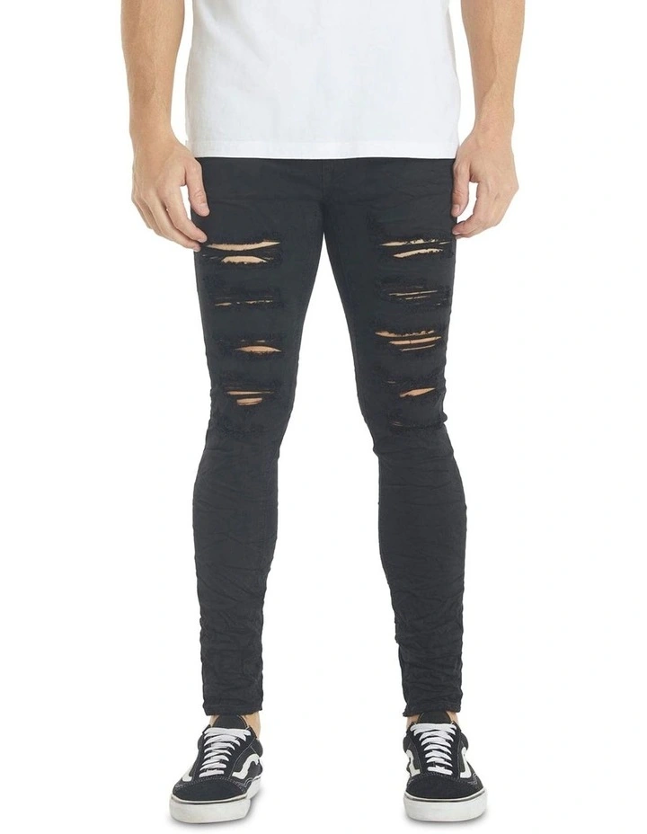 Tyler Super Skinny Fit Jeans in Black image 2