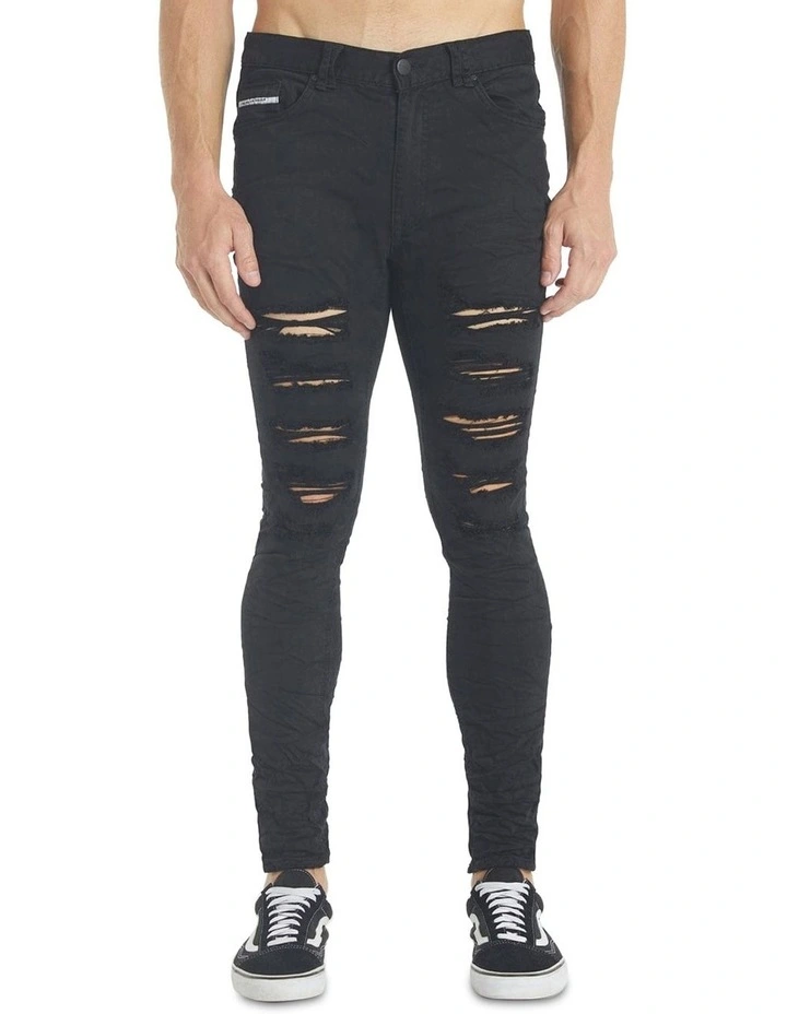 Tyler Super Skinny Fit Jeans in Black image 4
