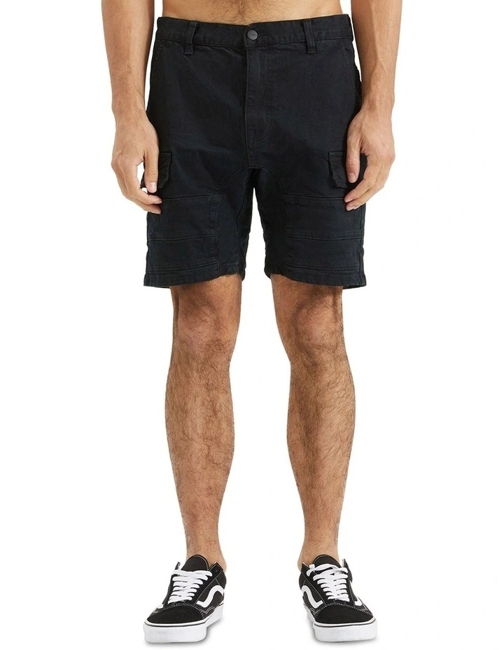 Salem Cargo Shorts in Overdyed Black image 1